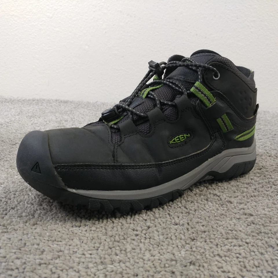 Keen Targhee Mid Hiking Boots Boys 5Y Waterproof Shoes Leather Black Trail - Image 4 of 4