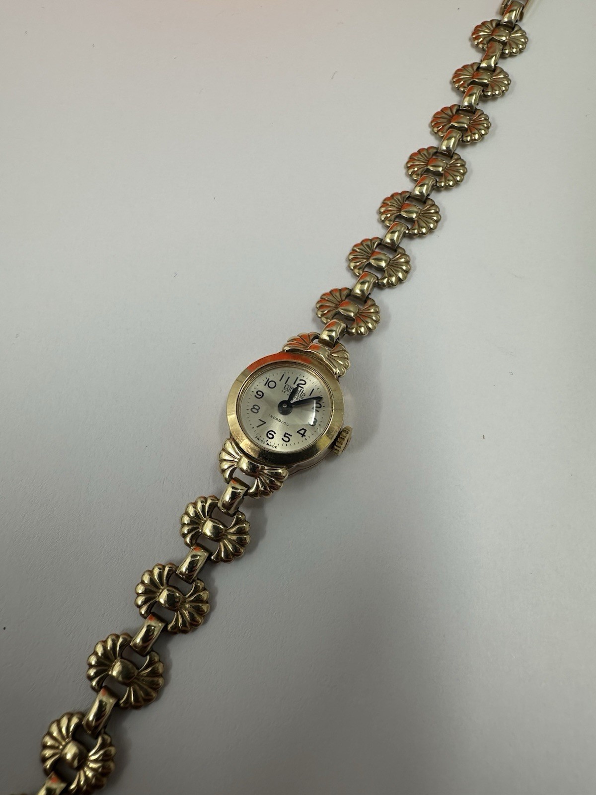 9ct Gold Ladies Corvette Ornate Gold Strap