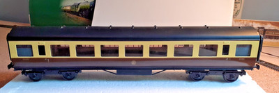EXLEY STYLE SPUR O - G.W.R. OPEN COACH 6890 - CHOCOLATE CREAM