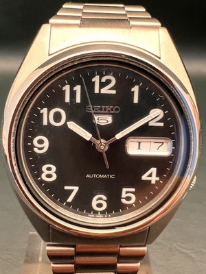 Seiko 5 7S26-3180 Automatic 36mm Black Dial Watch Original Condition READ