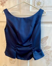 David’s Bridal Two Piece Bridesmaid Dress Skirt Tank Top Navy Blue Size 10