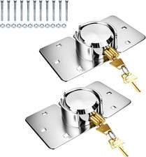 2 Pack Heavy Duty Hidden Shackle Padlock with Hasp, 2.87  /73Mm Solid Steel Puck