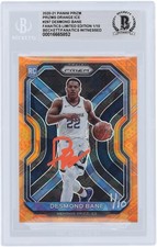 Desmond Bane Grizzlies Signed 2020-21 Prizm Orange Ice #297 #/10 BAS Rookie Card