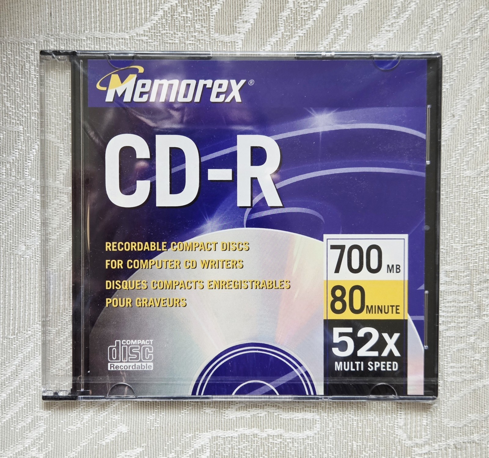 Memorex CD-R 700MB 80 Minute 52x Multi Speed Blank Recordable Disc Slim Case NEW