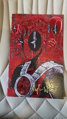 Embossed Foil Variant Signed Kyle Willis LTD 25 Deadpool Cover Art Book  NM