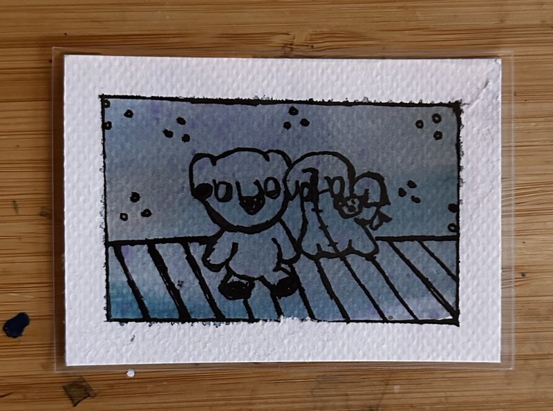 ACEO Art Card Original Created From The Word: Gathering