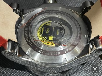 Invicta Superman DC Comics RED Leather Band 53.7mm Auto Watch