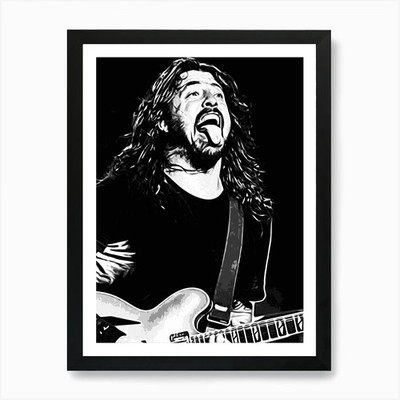 Foo Fighters Dave Grohl Kunstdruck gerahmt Wandbild Poster Leinwanddruck Bild