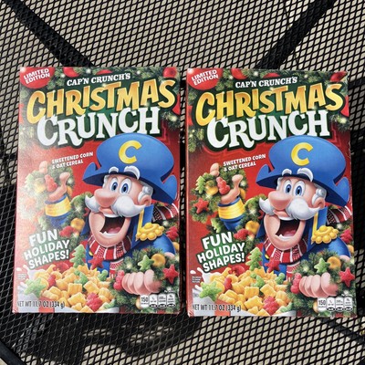 TWO BOXES 2024 Cap'n Crunch s Christmas Holiday Cereal 11.7 oz Exp. 5/24/25 Xmas