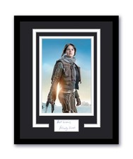 Star Wars Jyn Erso Felicity Jones Autographed 11x14 Framed Photo FULL SIGNATURE