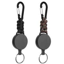 2 Pack Retractable Keychain, Heavy Duty Retractable Badge Holder Reel, Retrac...