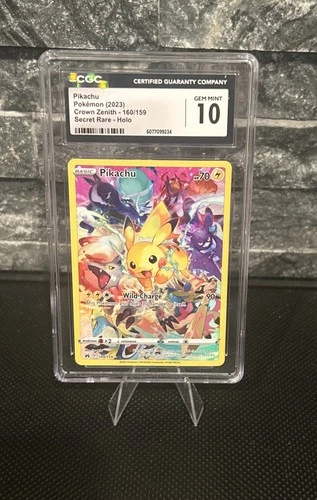 CGC 10 Pikachu (Secret) 160/159 Crown Zenith Holo (2023)