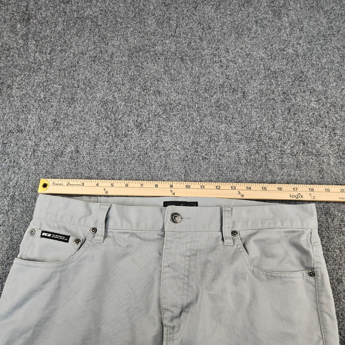 Nike SB Mens Skateboarding Pants Light Grey Straight Leg Chino View 6