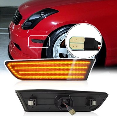 Smoked LED Front Side Marker Light for Infiniti G35 Nissan Skyline V35 Coupe 