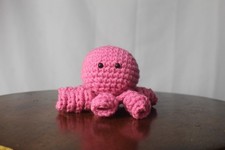 Candy Pink Crocheted Amigurumi Octopus