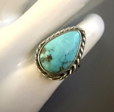 Mexico Turquoise Vintage Sterling Silver Ring