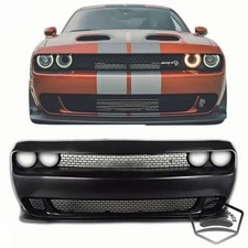 Fr 2008-2014 Dodge Challenger Front Bumper SRT Style Front Lip Splitter w/ Grill