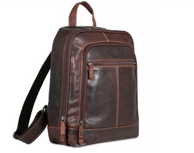 Jack Georges Buffalo Leather Backpack Zip Closure with Inner Pockets