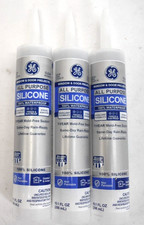 GE Window  Door Clear Silicone Window and Door Caulk Sealant 10.1 oz Lot of 3