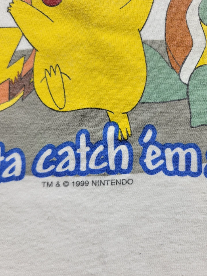 Camiseta Nintendo Pokemon 1999 Vintage Talla Juvenil XL Foto 3 de 4