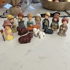 Vintage Nativity 14 Pc Set 1988 Trim Trends Xmas Nativity Scene Christmas Decor