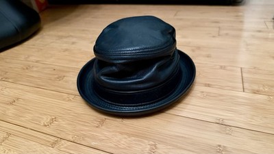 帽子 NEW YORK HAT LAMBSKIN STINGY HAT Lambskin Stingy Black Retro Bucket Hat - New York Hat Co MEDIUM 56