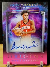 2023-24 Amen Thompson Panini Origins On Card Auto Pink /25 Rookie RC SSP