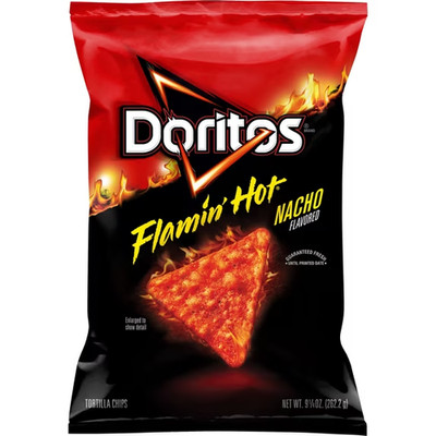 Doritos Tortilla Chips FLAMIN HOT NACHO Flavor 9.25 oz (1 Bag)