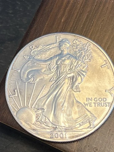 U.S. Mint American Eagle 2001 Silver Coin 1 oz 0.999 Fine Business Strike