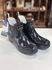 Joules Rosalind Wellibob Gloss Rain Boot Women | NWT l US 9 | Black