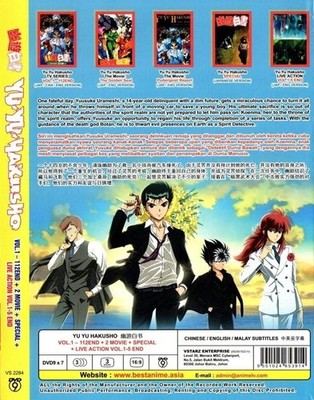 Yu Yu Hakusho (1-112End+2 Movie+SP+Live Action) Complete Anime DVD