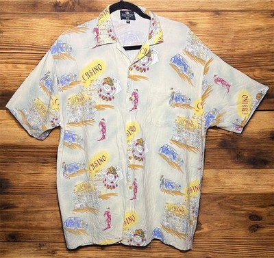 Vintage Bahama Cruise Casino Roulette Blackjack Cards Poker Gambling Mens XXL