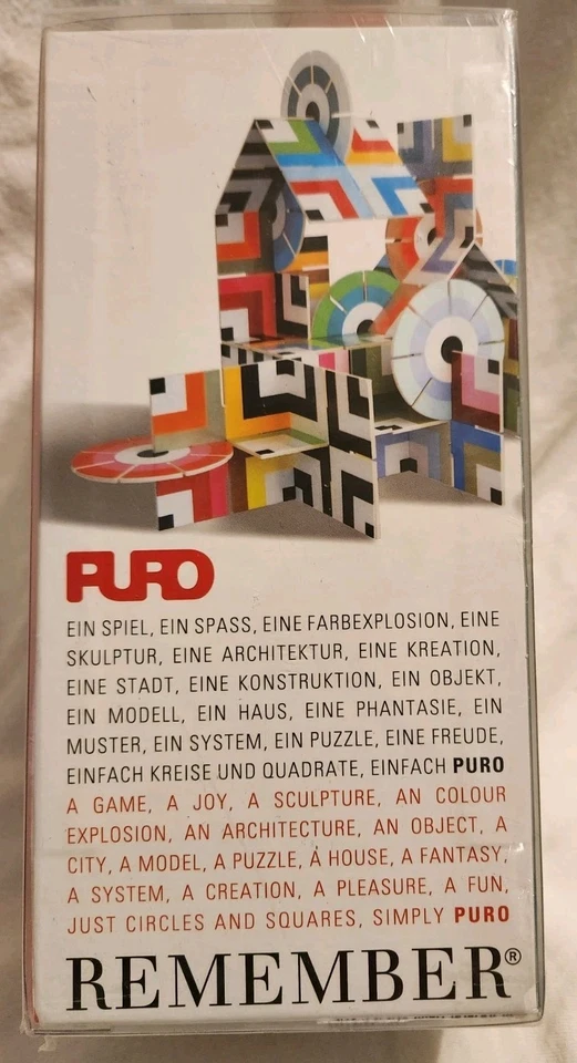 PURO REMEMBER CREATE & BUILD GAME Germany Barnes & Noble Puzzle Color Pieces NEW - Image 2 of 4