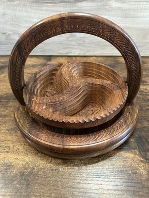Wooden Tray Dried Fruit Decorative Folding Plate Handcrafted Tray For Snacks