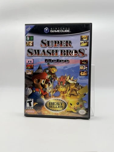 Super Smash Bros Melee (Nintendo GameCube, 2001) CIB with Manual Mint disc
