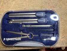 Staedtler Drafting Compass Set 7 Pieces w/ Plastic Storage Case 559 09