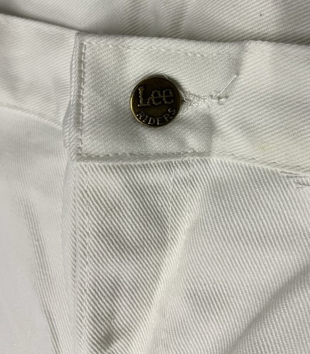 Vintage NOS Lee Riders Mens White Jeans Size 40 x 34 Made in USA DEADSTOCK - Picture 3 of 10