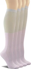 Women'S 4 Pairs Non-Binding Knee-Hi Boot Socks with Seamless Toe