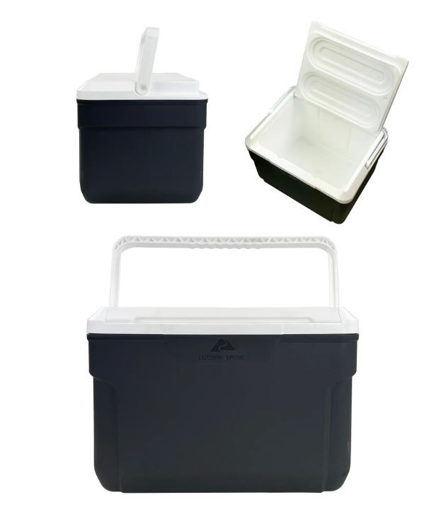 10 Quart Hard Side Cooler, 14-Can Capacity, Gray