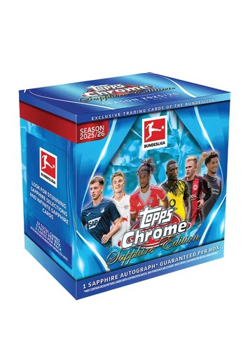 2025-26 Topps Chrome Sapphire Edition Bundesliga Soccer Factory Sealed