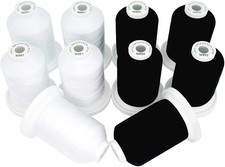New brothread 5 White 5 Black 100 Mercerized Cotton Thread 30WT 600M 660Y 84542