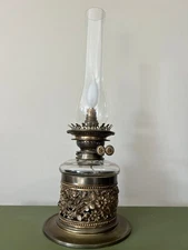 James Hinks & Son Victorian Antique Brass Oil Lantern Converted in2 Lamp c 1880s