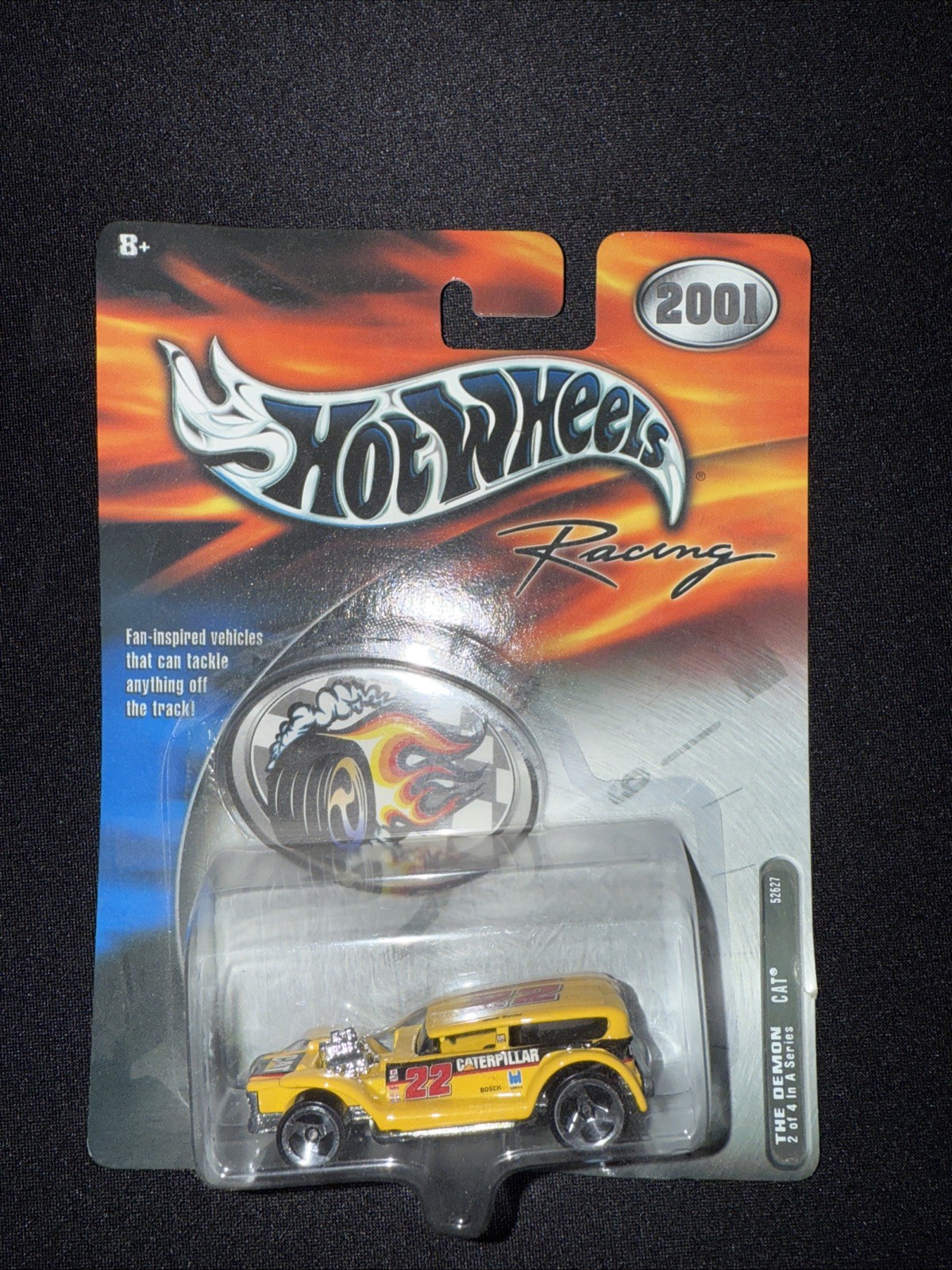 Hot Wheels Racing 2001 The Demon CAT Caterpillar Yellow 52627 Sealed