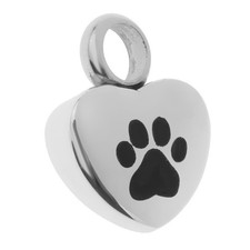 Dog Cat Pet Claw Heart Ashes Urn Pendant Memorial Cremation Keepsake Neckalce