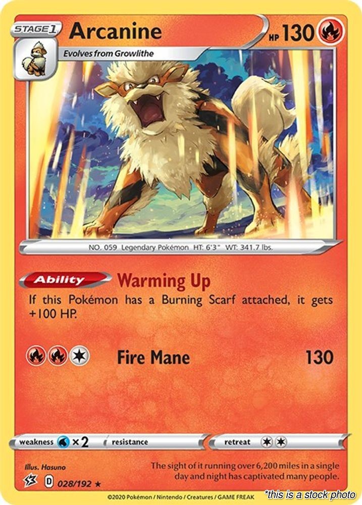 Pokemon | Arcanine [SWSH02 - 028/192] NM