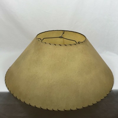 Huge 26 Inch Ivory Fiberglass Vintage Floor Lamp Shade Mid Century