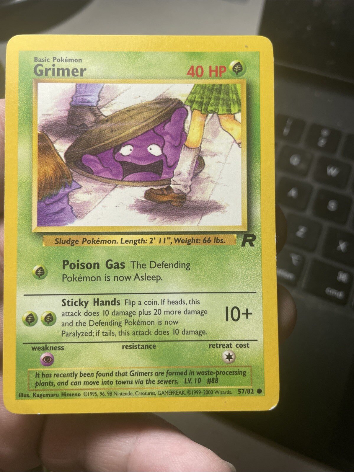 GRIMER TEAM ROCKET SET POKEMON CARD 57/82 LP