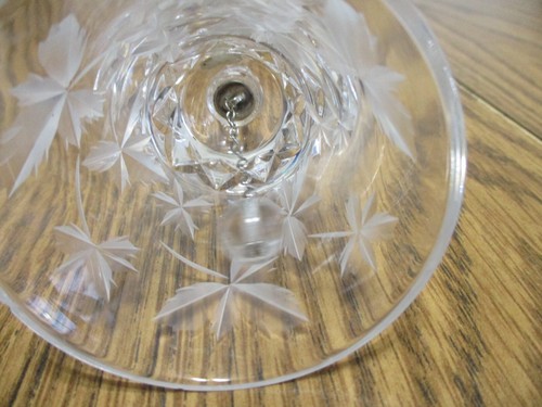 HANDGESCHLIFFENE BLEIKRISTALLGLAS GLOCKE KLAR AHORNBLATT DESIGN MADE IN POLAND - Bild 5 von 5