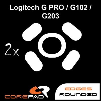 Corepad Skatez Logitech G PRO G102 G203 Ersatz Mausfüße Hyperglide PTFE Teflon