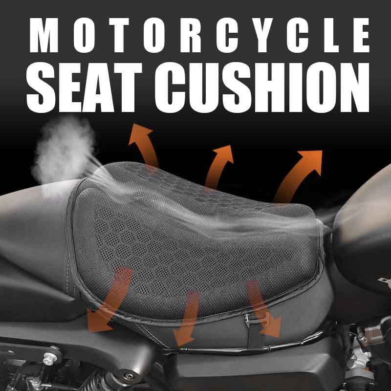 Universal Motorcycle Honeycomb Gel Seat Cushion Pad Pillow Cover Pressure Relief